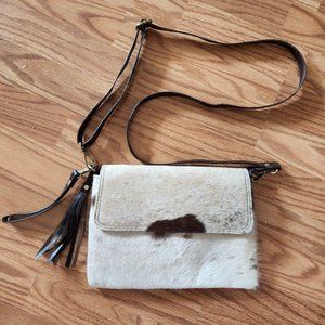 Large Genuine Handmade Cowhide Leather Crossbody Bag